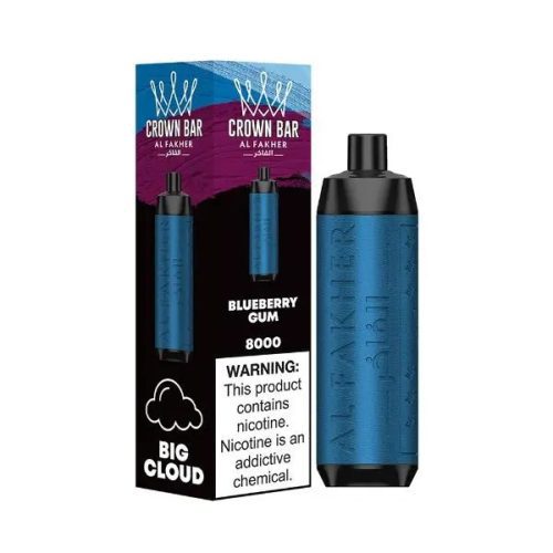 Best Deal Crown Bar AF8000 Rechargeable Disposable Vape 18mL Blueberry Gum