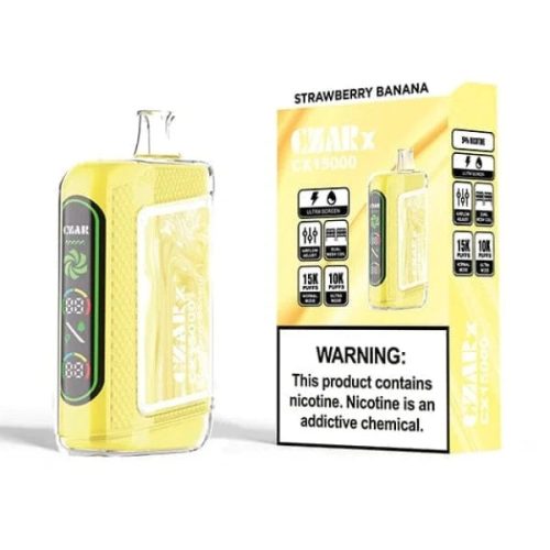 Best Deal CZAR CX15000 Disposable Vape 16mL 5-Pack Strawberry Banana