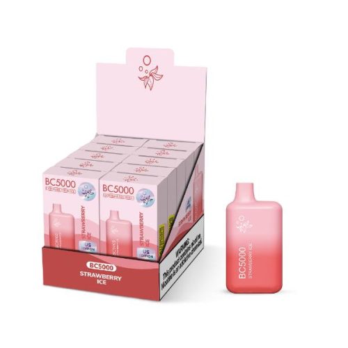 Best Deal ELF BC5000 Disposable Vape 9.5mL Strawberry  Ice