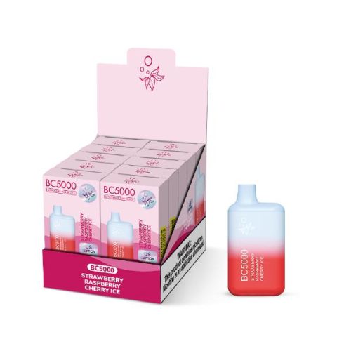 Best Deal ELF BC5000 Disposable Vape 9.5mL Strawberry Raspberry Cherry Ice