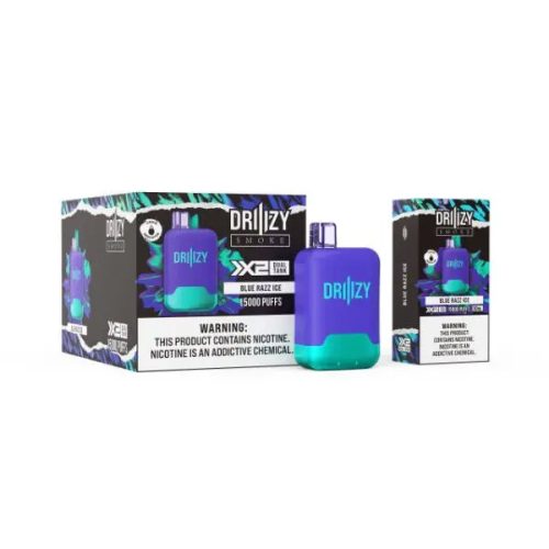 Best Deal DRIIIZY Smoke 15000 Puffs 5% Dual Tank Disposable Vape 30mL Blue Razz Ice