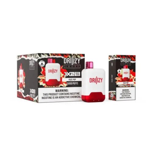 Best Deal DRIIIZY Smoke 15000 Puffs 5% Dual Tank Disposable Vape 30mL Faze Pop