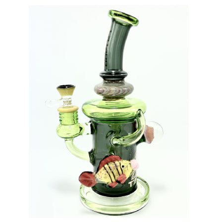 10" Fish Recyler Glass Water Pipe Best Color Green