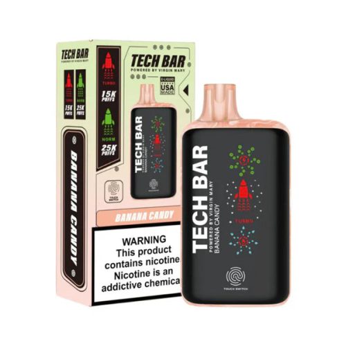 Best Deal Tech Bar 25000 Puffs Disposable Vape 25mL Banana Candy